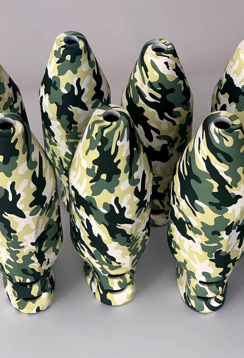 Cubicatura effetto camouflage su componenti 3D